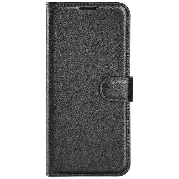 For iPhone 16 Plus Case Litchi Texture Leather Phone Cover Horizontal Viewing Stand