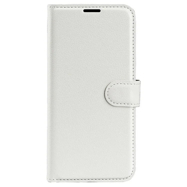 For iPhone 16 Plus Case Litchi Texture Leather Phone Cover Horizontal Viewing Stand
