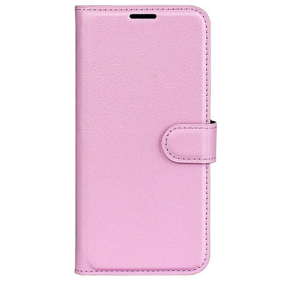 For iPhone 16 Plus Case Litchi Texture Leather Phone Cover Horizontal Viewing Stand