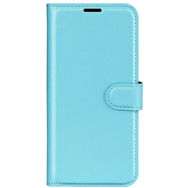 For iPhone 16 Plus Case Litchi Texture Leather Phone Cover Horizontal Viewing Stand