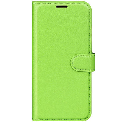 For iPhone 16 Plus Case Litchi Texture Leather Phone Cover Horizontal Viewing Stand