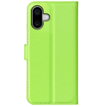 For iPhone 16 Plus Case Litchi Texture Leather Phone Cover Horizontal Viewing Stand
