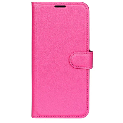 For iPhone 16 Plus Case Litchi Texture Leather Phone Cover Horizontal Viewing Stand
