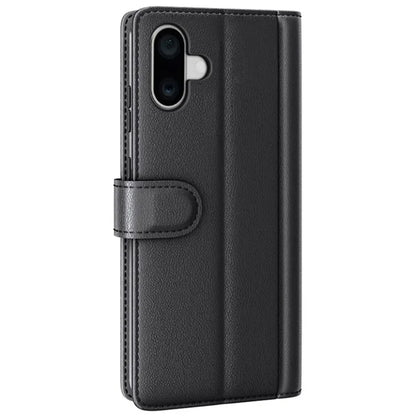For iPhone 16 Plus Case Wallet Genuine Split Leather Phone Cover Magnetic Clasp