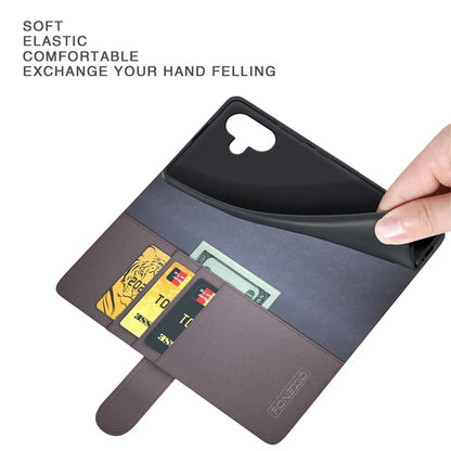 For iPhone 16 Plus Case Wallet Genuine Split Leather Phone Cover Magnetic Clasp
