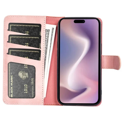 For iPhone 16 Case Wallet Dual Color Flip Leather Phone Cover
