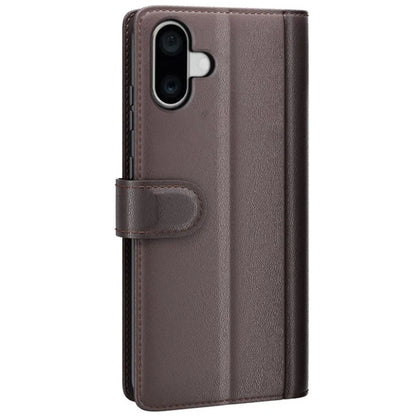 For iPhone 16 Case Genuine Split Leather Phone Cover Wallet Card Slot
