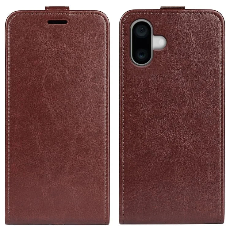 For iPhone 16 Case Card Slots Vertical Flip PU Leather Phone Cover