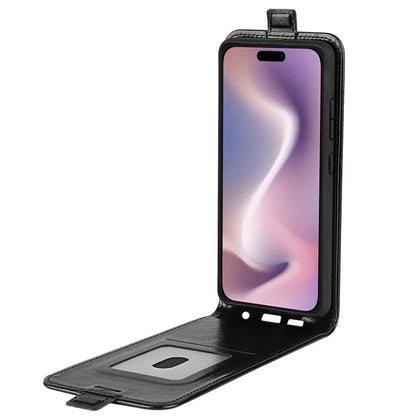 For iPhone 16 Case Card Slots Vertical Flip PU Leather Phone Cover