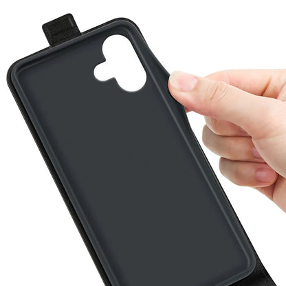 For iPhone 16 Case Card Slots Vertical Flip PU Leather Phone Cover