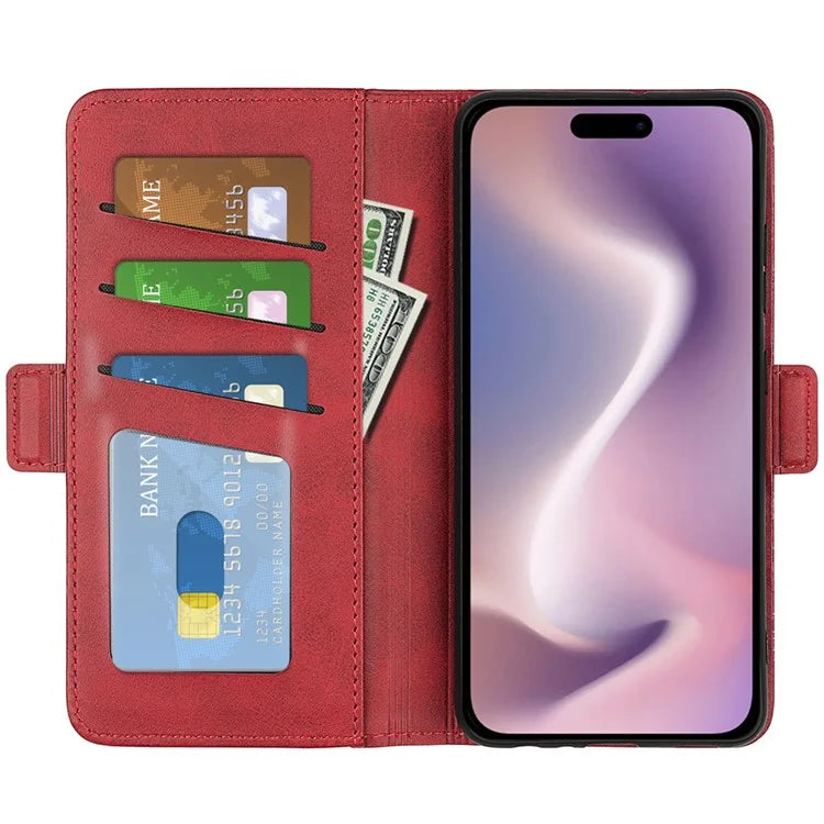 For iPhone 16 Case Folio Flip Leather Wallet Stand Phone Cover