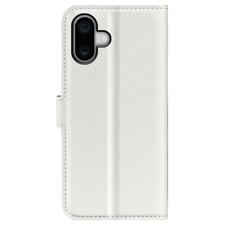 For iPhone 16 Case Wallet Leather Phone Cover Litchi Texture