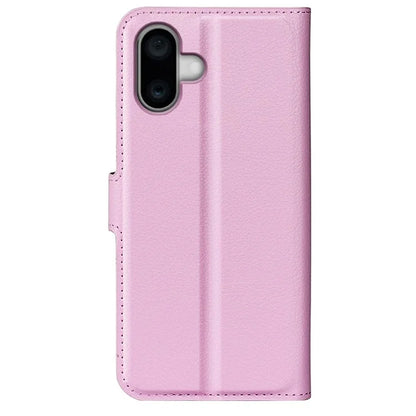 For iPhone 16 Case Wallet Leather Phone Cover Litchi Texture