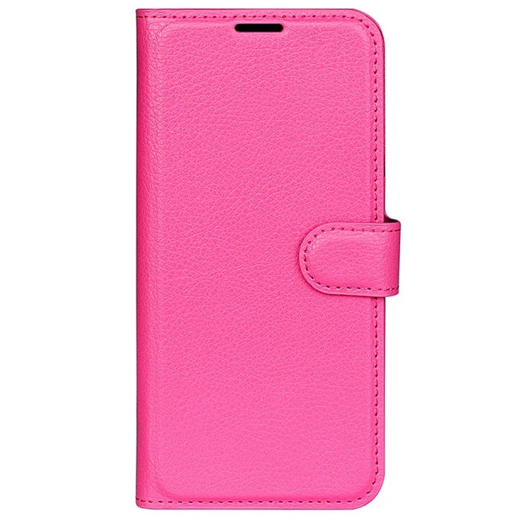 For iPhone 16 Case Wallet Leather Phone Cover Litchi Texture