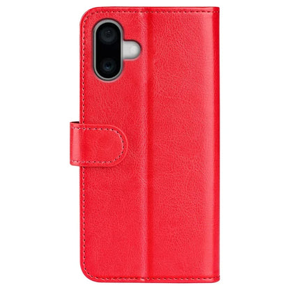 For iPhone 16 Case Crazy Horse Texture Leather Phone Cover Horizontal Viewing Stand