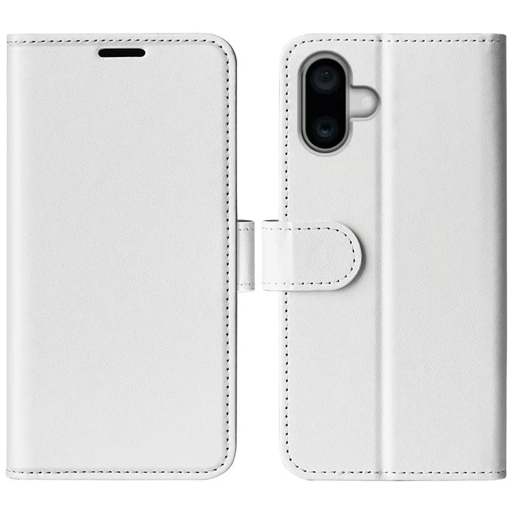 For iPhone 16 Case Crazy Horse Texture Leather Phone Cover Horizontal Viewing Stand