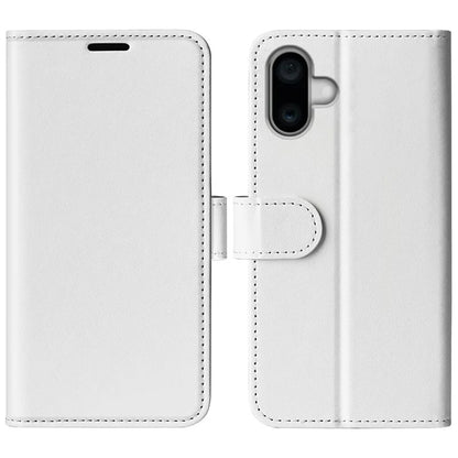 For iPhone 16 Case Crazy Horse Texture Leather Phone Cover Horizontal Viewing Stand