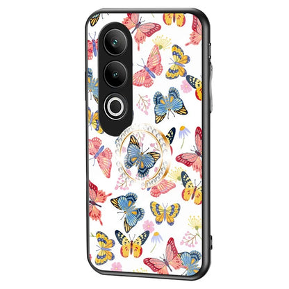For OnePlus Nord CE4 5G Case Pattern Print Tempered Glass Kickstand Phone Cover