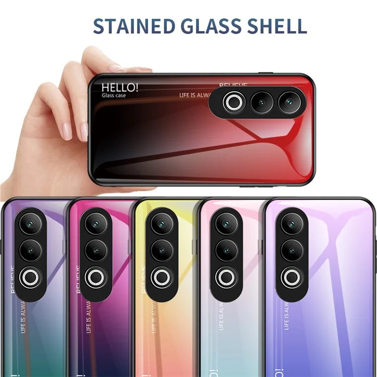 For OnePlus Nord CE4 5G Case Tempered Glass Gradient Color Phone Cover