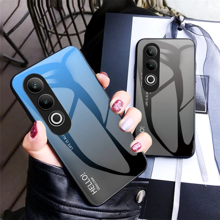 For OnePlus Nord CE4 5G Case Tempered Glass Gradient Color Phone Cover