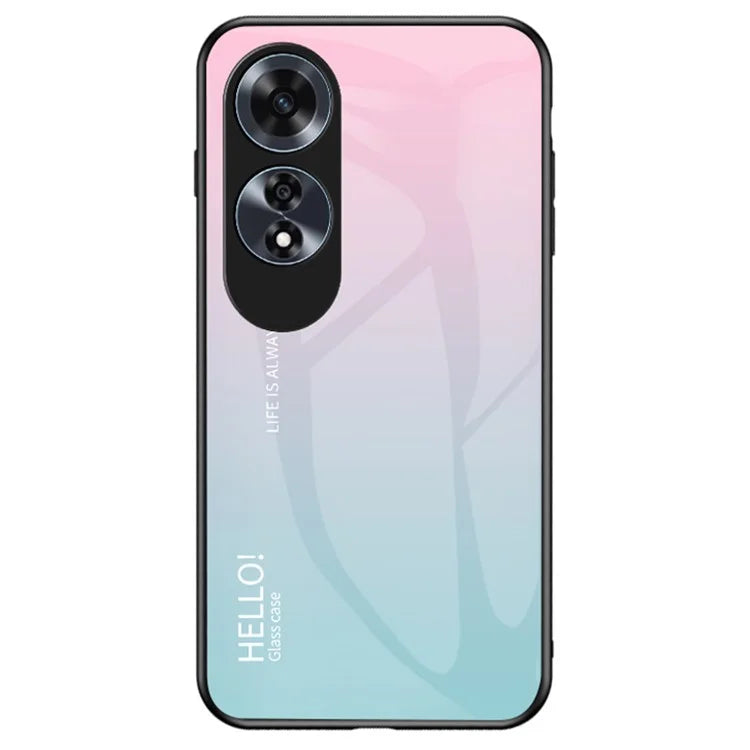 For Oppo A60 4G Case Tempered Glass+PC+TPU Phone Cover