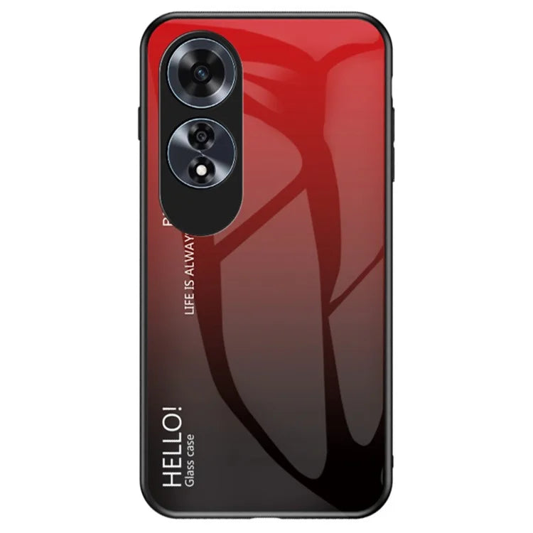 For Oppo A60 4G Case Tempered Glass+PC+TPU Phone Cover