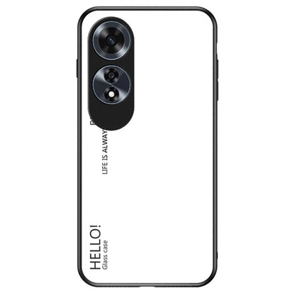 For Oppo A60 4G Case Tempered Glass+PC+TPU Phone Cover