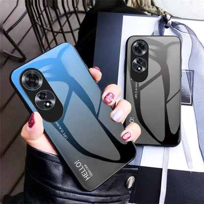 For Oppo A60 4G Case Tempered Glass+PC+TPU Phone Cover