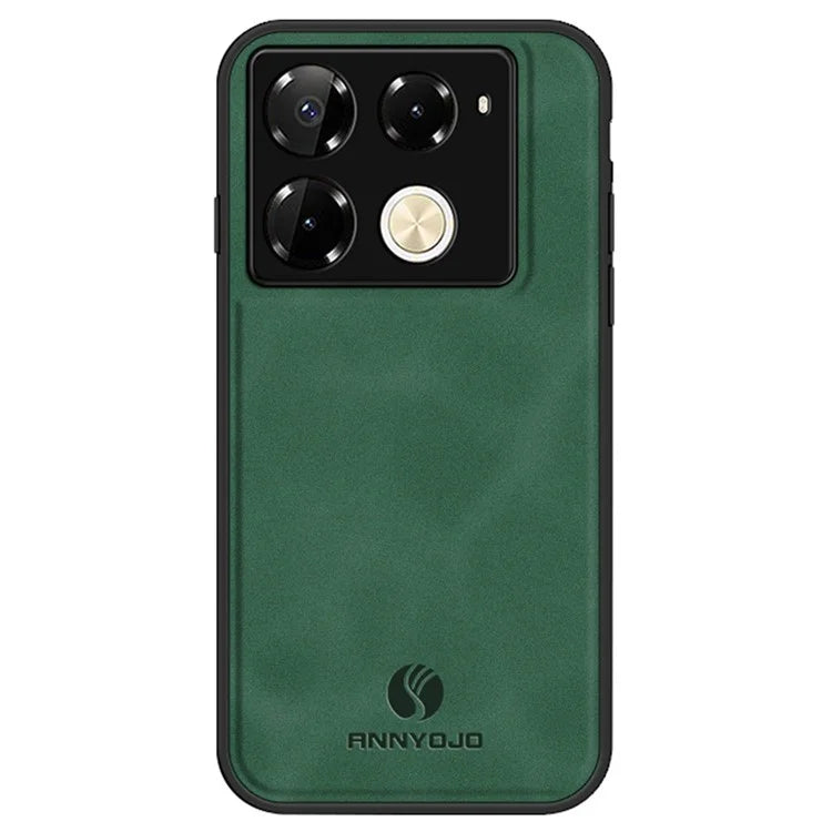 ANNYOJO For Infinix Note 40 Pro 4G Case Ultra Thin PU Leather Texture Phone Back Cover