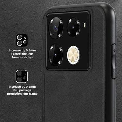 ANNYOJO For Infinix Note 40 Pro 4G Case Ultra Thin PU Leather Texture Phone Back Cover