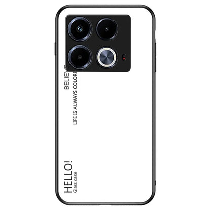 For Infinix Note 40 Tempered Glass Case PC+TPU Protective Phone Cover