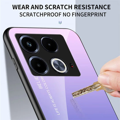 For Infinix Note 40 Tempered Glass Case PC+TPU Protective Phone Cover