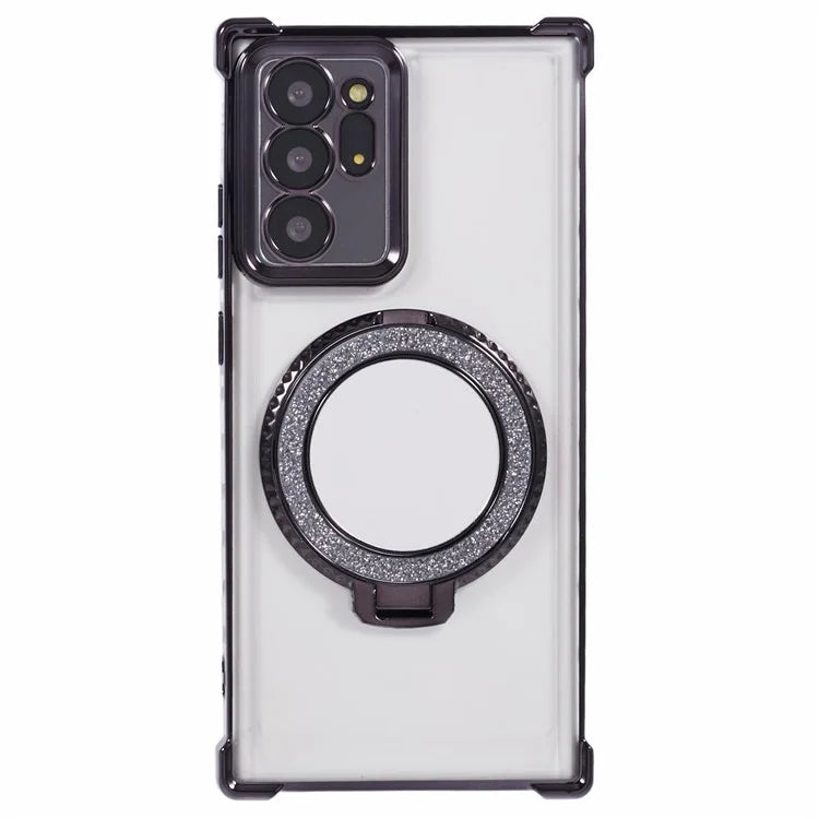 For Samsung Galaxy Note20 Ultra / Note20 Ultra 5G Case Electroplating TPU Cover with Kickstand Mirror