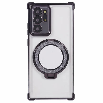 For Samsung Galaxy Note20 Ultra / Note20 Ultra 5G Case Electroplating TPU Cover with Kickstand Mirror