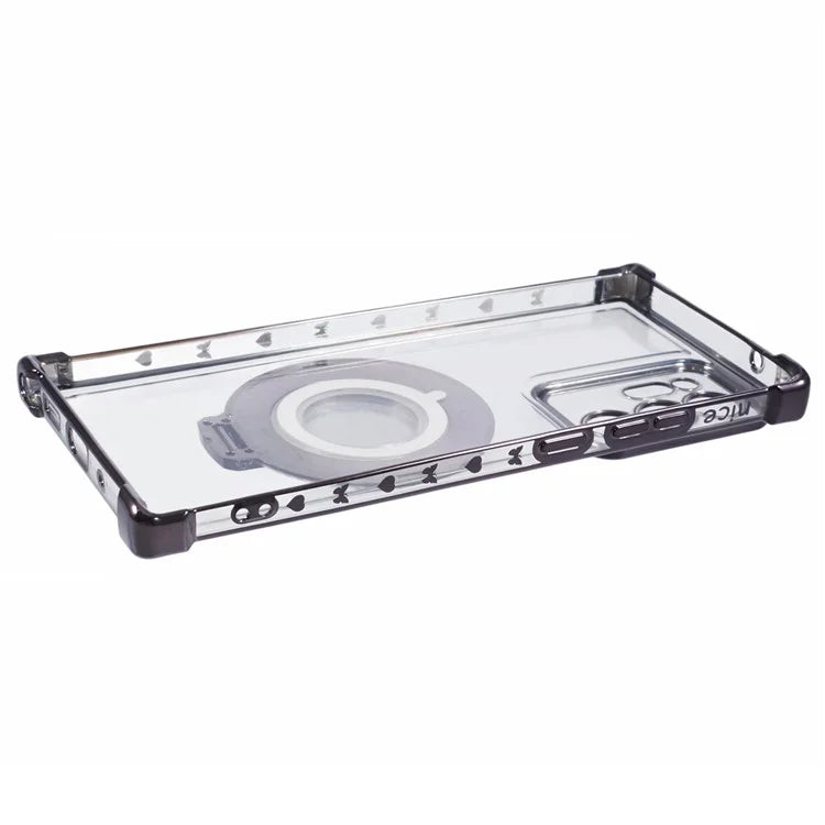 For Samsung Galaxy Note20 Ultra / Note20 Ultra 5G Case Electroplating TPU Cover with Kickstand Mirror