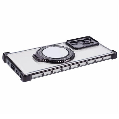 For Samsung Galaxy Note20 Ultra / Note20 Ultra 5G Case Electroplating TPU Cover with Kickstand Mirror