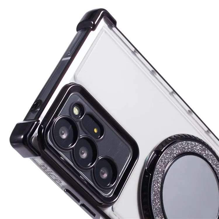 For Samsung Galaxy Note20 Ultra / Note20 Ultra 5G Case Electroplating TPU Cover with Kickstand Mirror