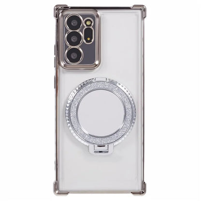 For Samsung Galaxy Note20 Ultra / Note20 Ultra 5G Case Electroplating TPU Cover with Kickstand Mirror
