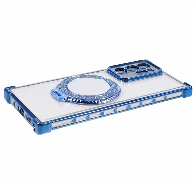 For Samsung Galaxy Note20 Ultra / Note20 Ultra 5G Case Electroplating TPU Cover with Kickstand Mirror