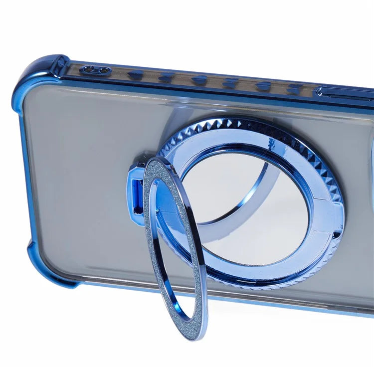 For Samsung Galaxy Note20 Ultra / Note20 Ultra 5G Case Electroplating TPU Cover with Kickstand Mirror