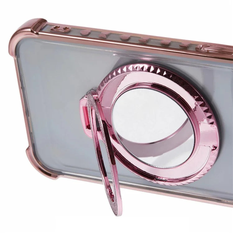 For Samsung Galaxy Note20 Ultra / Note20 Ultra 5G Case Electroplating TPU Cover with Kickstand Mirror