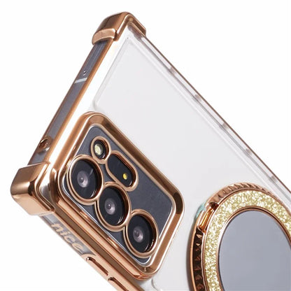 For Samsung Galaxy Note20 Ultra / Note20 Ultra 5G Case Electroplating TPU Cover with Kickstand Mirror