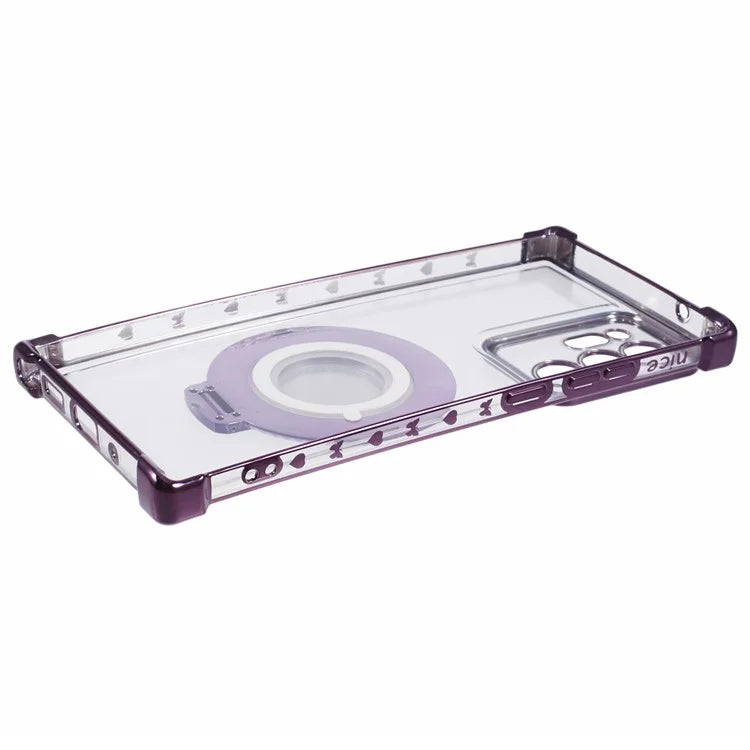 For Samsung Galaxy Note20 Ultra / Note20 Ultra 5G Case Electroplating TPU Cover with Kickstand Mirror