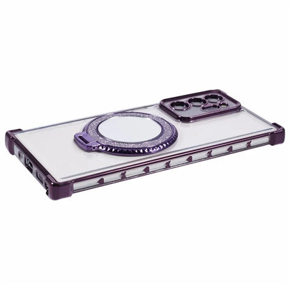 For Samsung Galaxy Note20 Ultra / Note20 Ultra 5G Case Electroplating TPU Cover with Kickstand Mirror