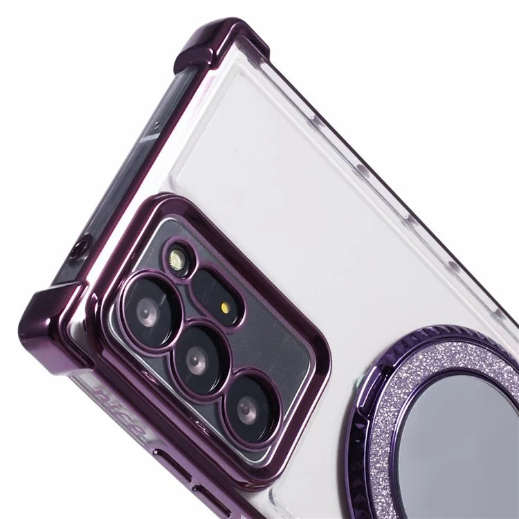 For Samsung Galaxy Note20 Ultra / Note20 Ultra 5G Case Electroplating TPU Cover with Kickstand Mirror