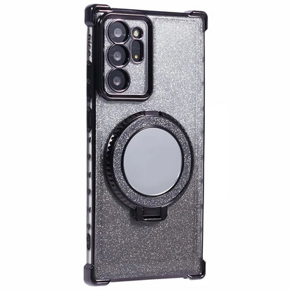 For Samsung Galaxy Note20 Ultra / Note20 Ultra 5G Case TPU Glitter Phone Cover Kickstand Mirror