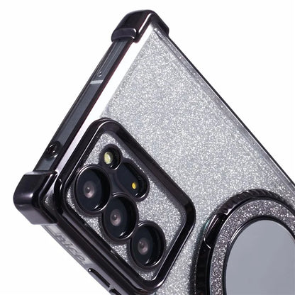 For Samsung Galaxy Note20 Ultra / Note20 Ultra 5G Case TPU Glitter Phone Cover Kickstand Mirror