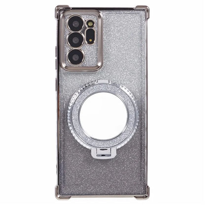 For Samsung Galaxy Note20 Ultra / Note20 Ultra 5G Case TPU Glitter Phone Cover Kickstand Mirror