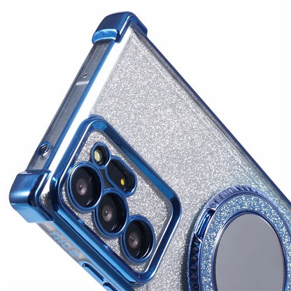 For Samsung Galaxy Note20 Ultra / Note20 Ultra 5G Case TPU Glitter Phone Cover Kickstand Mirror