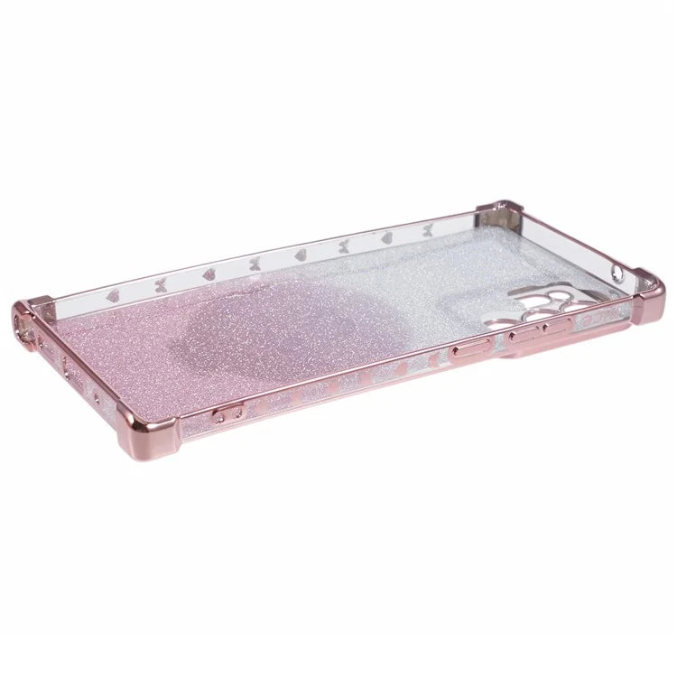 For Samsung Galaxy Note20 Ultra / Note20 Ultra 5G Case TPU Glitter Phone Cover Kickstand Mirror